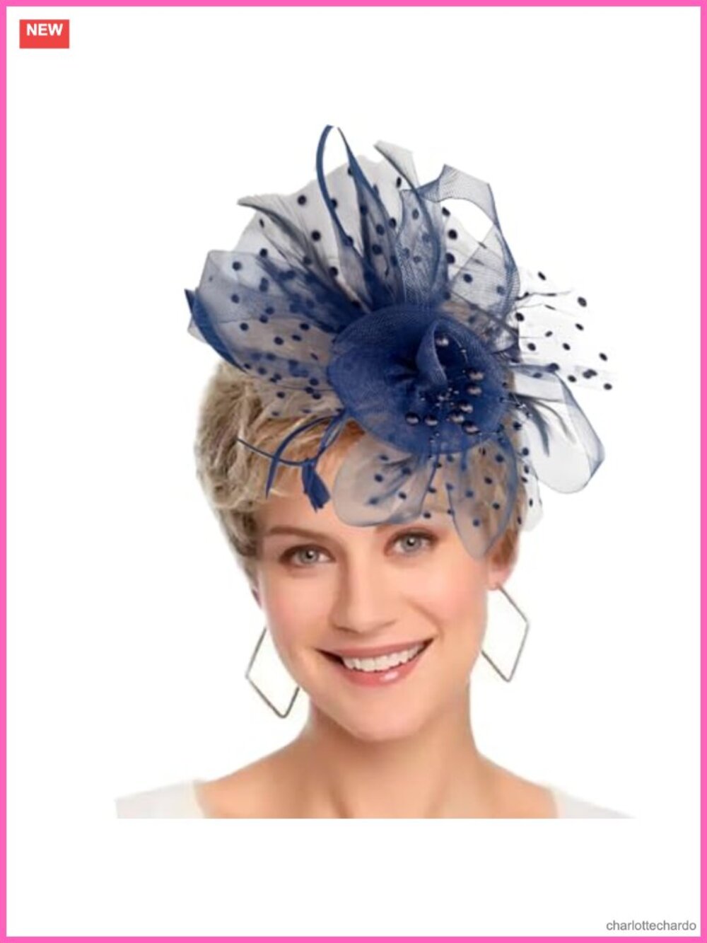 Vintage Feather Fascinator Hat with Hair Clip and Headband